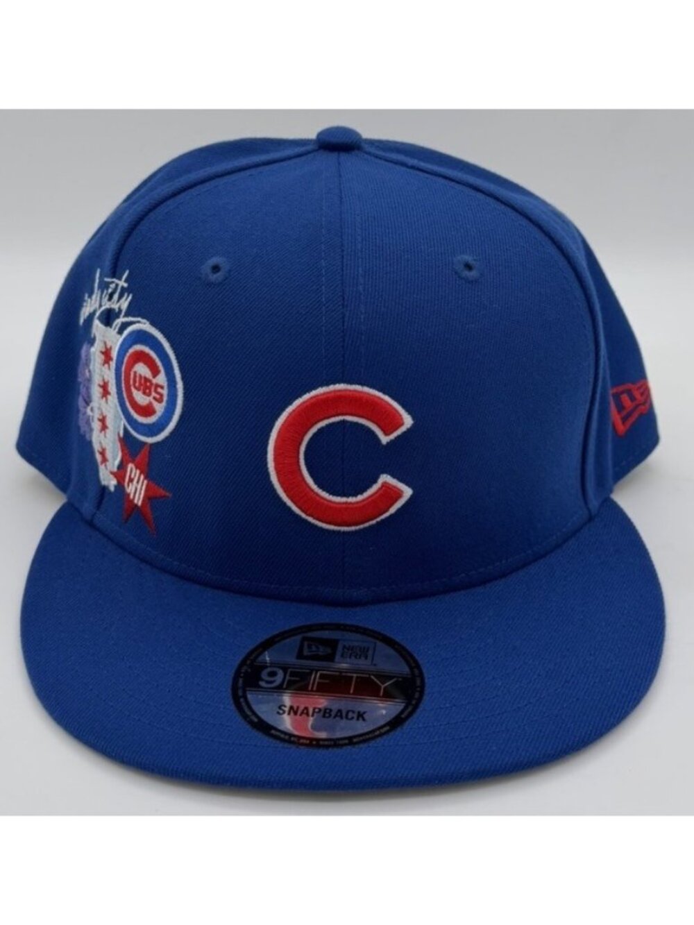 Chicago Cubs City Cluster Collection 59FIFTY MLB New Era Blue SnapBack Hat Cap